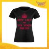 T-Shirt Donna Nera "Keep Calm Senza Pnsier" Maglia Maglietta per l'estate Grafiche Divertenti Gadget Eventi