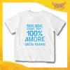 T-Shirt bianca bimbo maschietto "Amore Della Nonna" Idea Regalo Gadget Eventi