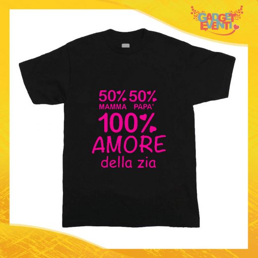 T-Shirt nera bimba femminuccia "Amore Della Zia" Idea Regalo Gadget Eventi