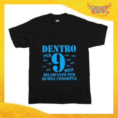T-Shirt nera bimbo maschietto "Buona Condotta" Idea Regalo Gadget Eventi