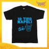 T-Shirt nera bimbo maschietto "Io Tifo Napoli" Idea Regalo Gadget Eventi