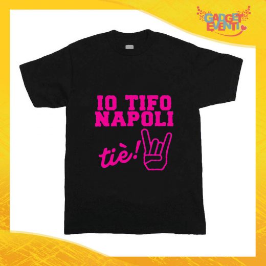 T-Shirt bianca bimba femminuccia "Io Tifo Napoli" Idea Regalo Gadget Eventi