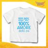 T-Shirt bianca bimbo maschietto "Amore dello Zio" Idea Regalo Gadget Eventi