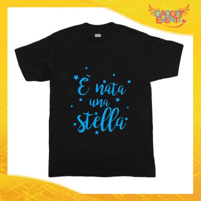 T-Shirt nera bimbo maschietto "È Nata una Stella" Idea Regalo Gadget Eventi
