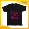 T-Shirt nera bimba femminuccia "È Nata una Stella" Idea Regalo Gadget Eventi