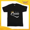 T-Shirt nera bimba femminuccia "I'll Be King/Queen" Idea Regalo Gadget Eventi