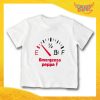 T-Shirt bianca bimbo/a "Emergenza Pappa" Idea Regalo Gadget Eventi