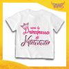 Maglietta Bianca Femminuccia Bimba "Principessa di Mamma" Idea Regalo T-Shirt Gadget Eventi