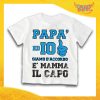 Maglietta Bianca Maschietto Bimbo "Papà ed io siamo d'accordo" Idea Regalo T-Shirt Gadget Eventi