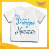 Maglietta Bianca Maschietto Bimbo "Principe di Mamma" Idea Regalo T-Shirt Gadget Eventi