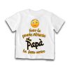 Maglietta Bianca "Papà ha fatto centro" Idea Regalo T-Shirt Gadget Eventi