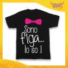 Maglietta Nera Femminuccia Bimba "Sono figa lo so" Idea Regalo T-Shirt Gadget Eventi