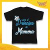 Maglietta Nera Maschietto Bimbo "Principe di Mamma" Idea Regalo T-Shirt Gadget Eventi
