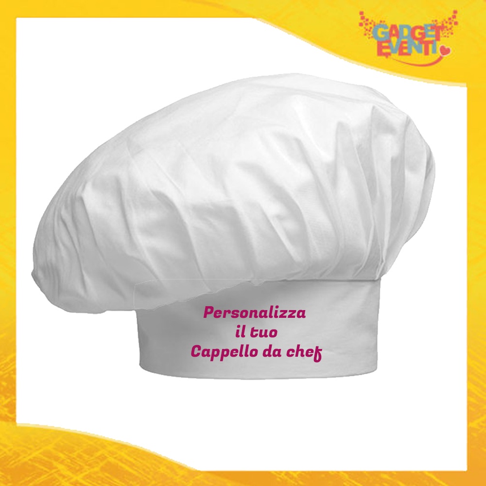 Cappello da Cuoco Personalizzato con Testo e Immagini - Gadget Eventi