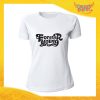 T-Shirt Donna Bianca "Forever Young" Maglia Maglietta Idea Regalo Divertente Gadget Eventi