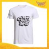 T-Shirt Uomo Bianca "Just Do It" Maglia Maglietta Maschile Idea Regalo Divertente per un Ragazzo Gadget Eventi