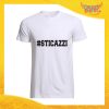 T-Shirt Uomo Bianca "Sticazzi" Maglia Maglietta Maschile Idea Regalo Divertente per un Ragazzo Gadget Eventi