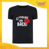 T-Shirt Uomo Nera "Ci vorrebbe un bacio" Maglia Maglietta Maschile Idea Regalo Divertente per un Ragazzo Gadget Eventi