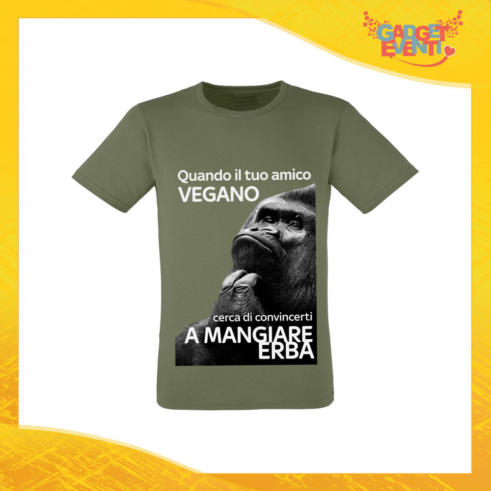 Maglietta Uomo Personalizzata Amico Vegano - Gadget Eventi