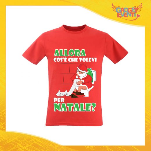 T-Shirt Uomo Natalizia Rossa "Cosa Volevi per Natale" Maglietta per l'inverno Maglia Natalizia Idea Regalo Gadget Eventi