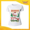 T-Shirt Donna Natalizia Bianca "Quest'anno sono al Verde" Maglietta per l'inverno Maglia Natalizia Idea Regalo Gadget Eventi