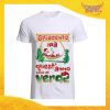 T-Shirt Uomo Natalizia Bianca "Quest'anno sono al Verde" Maglietta per l'inverno Maglia Natalizia Idea Regalo Gadget Eventi