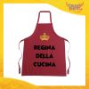 Grembiule da Cucina Rosso Burgundy "Regina della Cucina" Ristorazione Idea Regalo per settore alimentare Gadget Eventi