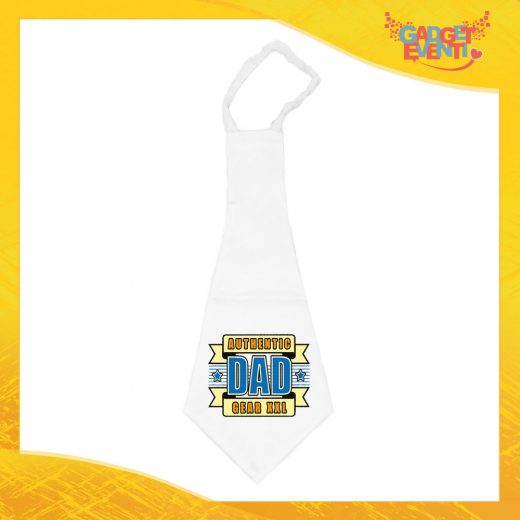 Maxi Cravatta Personalizzata "Authentic Dad" Cravattone Originale Idea Regalo per la Festa del Papà Gadget Eventi