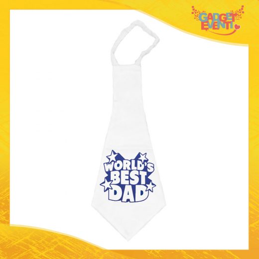 Maxi Cravatta Personalizzata "World's Best Dad" Cravattone Originale Idea Regalo per la Festa del Papà Gadget Eventi