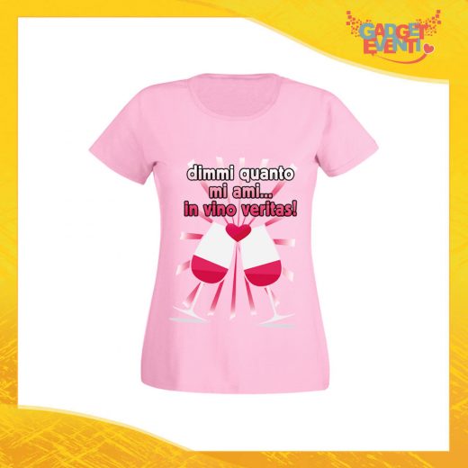 T-Shirt Donna Love Rosa "Pesciolina Mia" Maglietta Idea Regalo Maglia per Innamorati Gadget Eventi