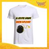 T-Shirt Uomo Love Bianca "Amore Esplosivo" Maglietta Idea Regalo Maglia per Innamorati Gadget Eventi