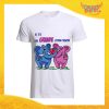 T-Shirt Uomo Love Bianca "Grande Storia d'amore" Maglietta Idea Regalo Maglia per Innamorati Gadget Eventi