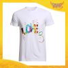 T-Shirt Uomo Love Bianca "Love Colored" Maglietta Idea Regalo Maglia per Innamorati Gadget Eventi