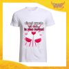 T-Shirt Uomo Love Bianca "Quanto Mi Ami" Maglietta Idea Regalo Maglia per Innamorati Gadget Eventi
