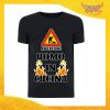 T-Shirt Uomo Nera "Uomo in Cucina" Maglietta Idea Regalo Maglia per Cuochi Gadget Eventi