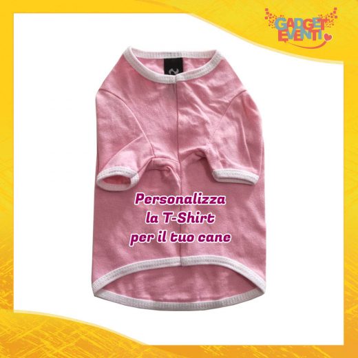 T-Shirt Rosa per Cani Personalizzata con foto testi e immagini Maglia Maglietta Abitino Abito per il tuo Animale Domestico Gadget Eventi