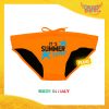 Costume da Uomo Arancione Fluo "It's Summer Time" Slip Maschile Articolo Estivo per il Mare Gadget Eventi