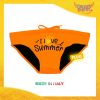 Costume da Uomo Arancione Fluo "Love Summer" Slip Maschile Articolo Estivo per il Mare Gadget Eventi