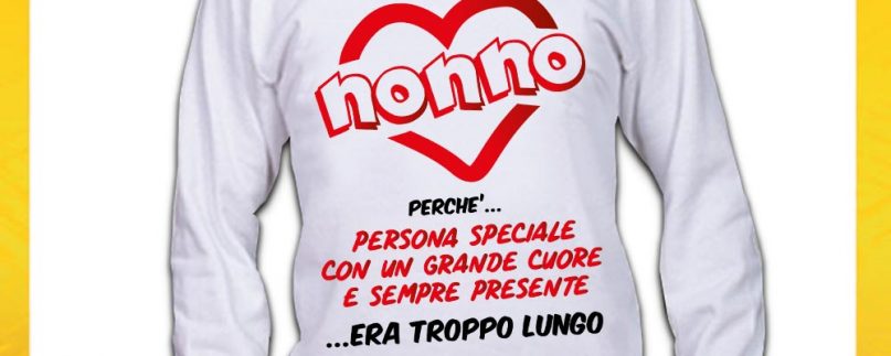 FELPA UOMO NONNI MI/CI HANNO CHIAMATO NONNO/I PERCHE BIANCA NONNO