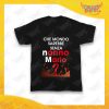Maglietta Nera Bimbo "Che Mondo senza Nonno/a con Nome" Grafica Uomo Idea Regalo T-Shirt Festa dei Nonni Gadget Eventi