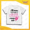 Maglietta Bianca Bimba "Nonna Conosce Tutto" Grafica Fucsia Idea Regalo T-Shirt Festa dei Nonni Gadget Eventi