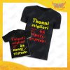 Coppia di T-Shirt Uomo Bimbo Nere "Nipoti Stupendi Per Nonno" grafica rossa Magliette divertenti per Nonno e Nipote Gadget Eventi