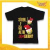 T-Shirt Bimbo Nera Maglietta "Gli Altri 364 Giorni?" grafica Oro Gadget Eventi