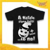 T-Shirt Bimbo Maglietta Nera "A Natale Siamo Tutti Più Buoni" Gadget Eventi