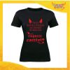 T-Shirt Donna Natalizia Nera "Lista dei Ragazzi Cattivi" grafica Rossa Maglietta per l'inverno Maglia Natalizia Idea Regalo Gadget Eventi