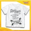 T-Shirt Bimbo Bianca Maglietta "Sono Stato Bravo Tutto l'Anno" grafica Nera Gadget Eventi