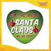 Mouse Pad a Cuore Natalizio grafica Verde "Real Santa Claus" tappetino pc ufficio idea regalo festa di Natale gadget eventi