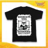 T-Shirt Bimbo Nera Maglietta "Babbo Natale Ricercato" grafica Bianca Gadget Eventi