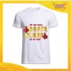 T-Shirt Uomo Natalizia Bianca "Real Santa Claus" grafica Oro Maglietta per l'inverno Maglia Natalizia Idea Regalo Gadget Eventi