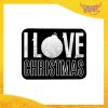 Mouse Pad Rettangolare Natalizio Grafica Argento "I Love Christmas" tappetino pc ufficio idea regalo festa di Natale gadget eventi